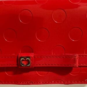 Kate Spade Red Patent Leather Wallet with Bow